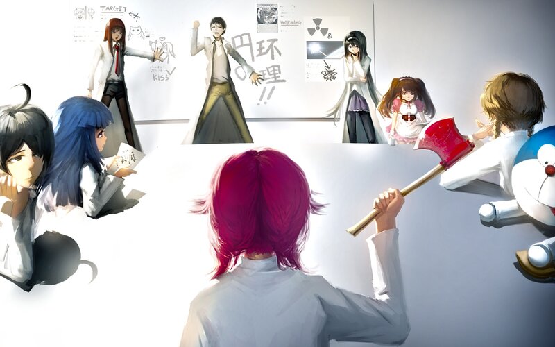 Anime Characters in Classroom — White