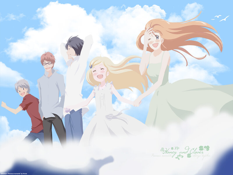 Anime Characters in Clouds