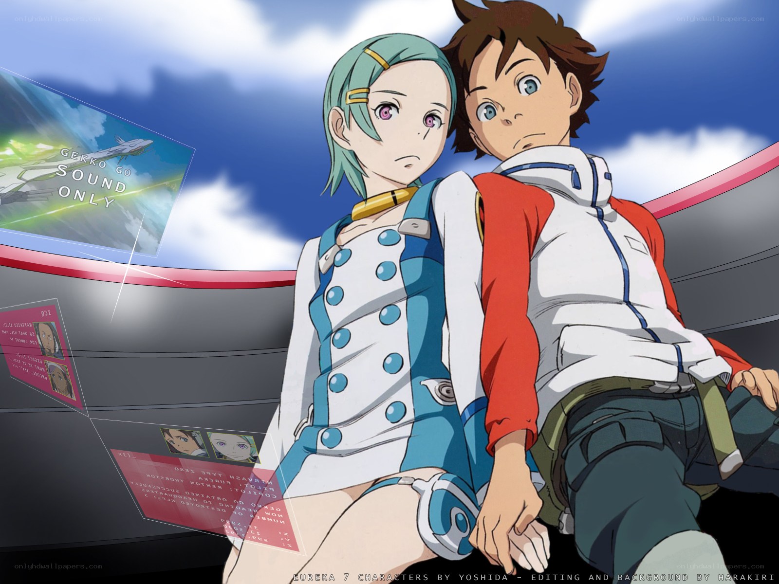 Anime characters in cockpit