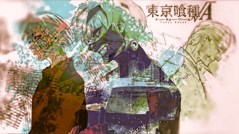 Anime Characters in Collage — Green, Dramatic