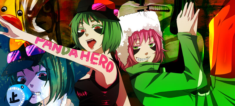 Anime Characters in Collage — Green