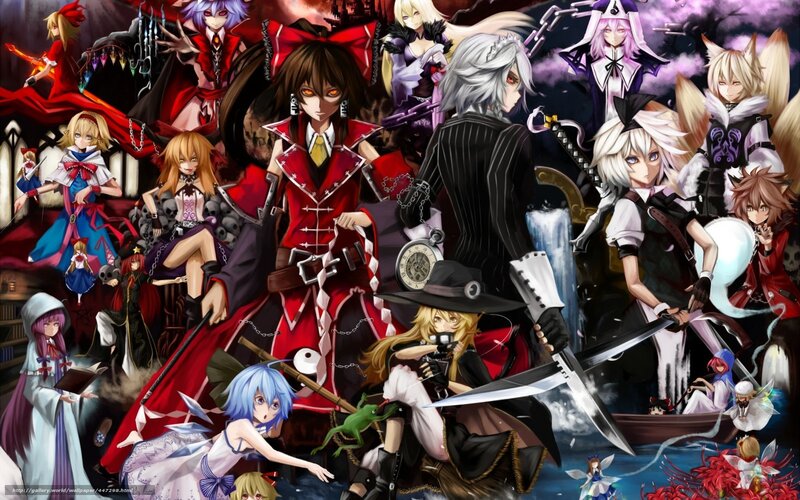 Anime Characters in Collage — Red