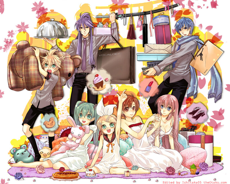 Anime Characters in Collage — Yellow