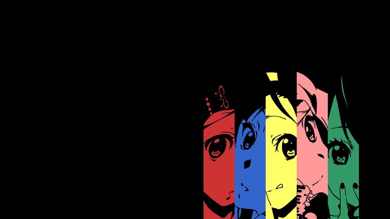 Anime Characters in Color Blocks