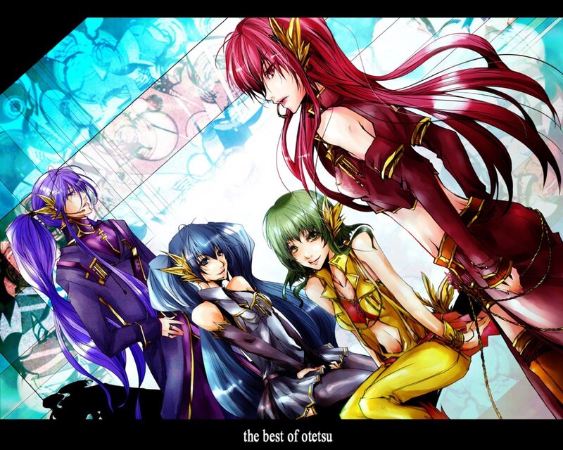 anime characters in colorful outfits