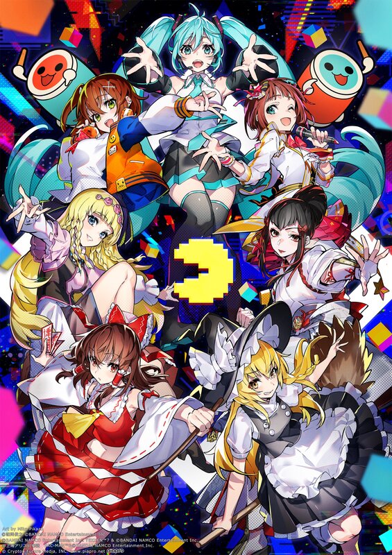 Anime Characters in Colorful Scene — Blue