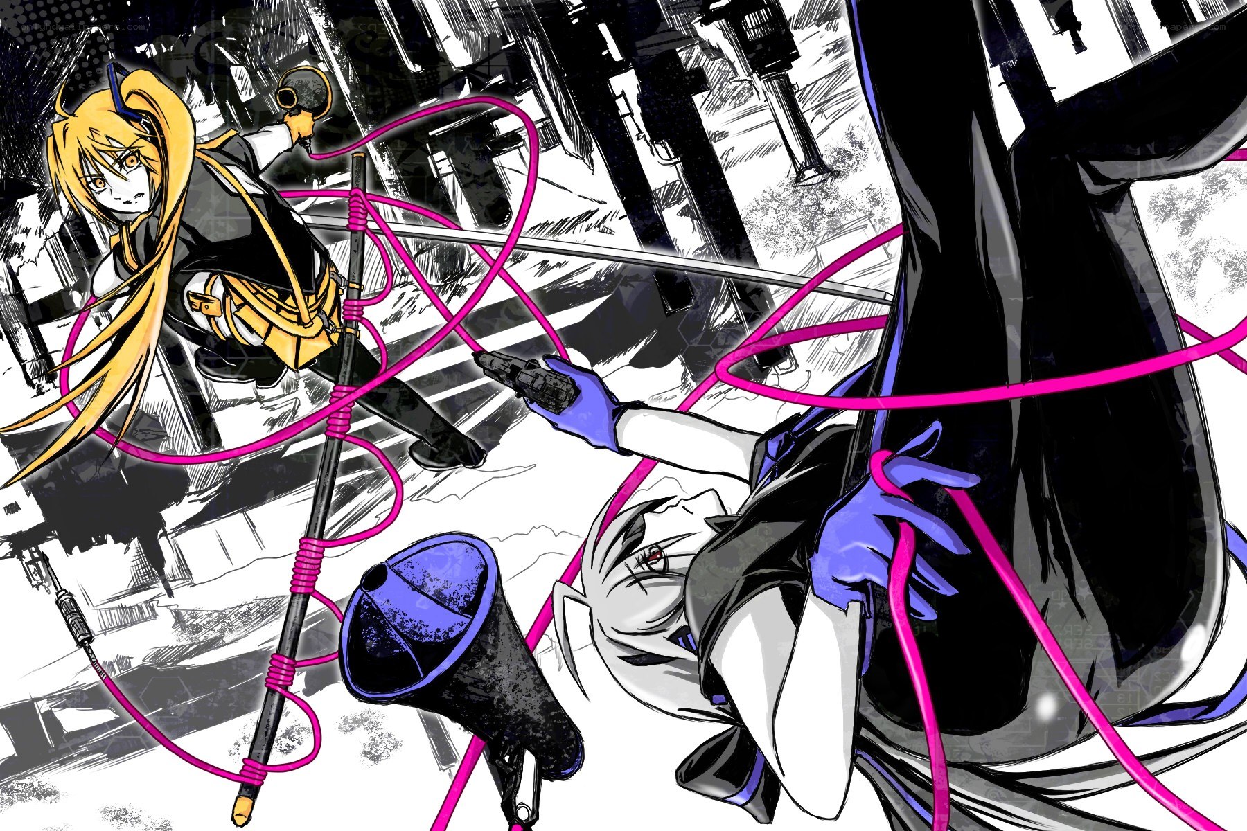 Anime characters in combat
