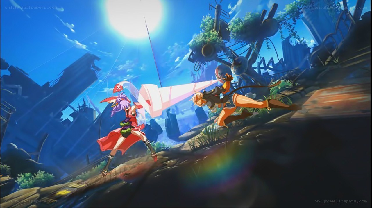 Anime characters in combat