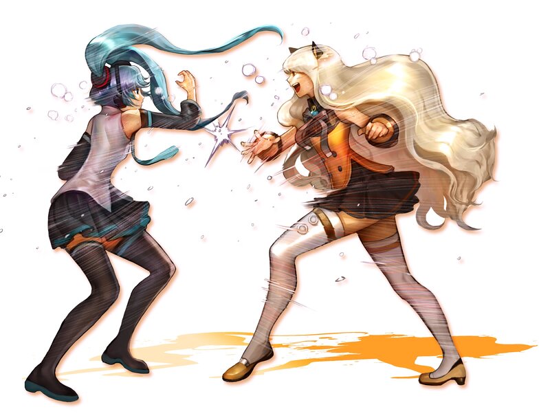 Anime characters in combat