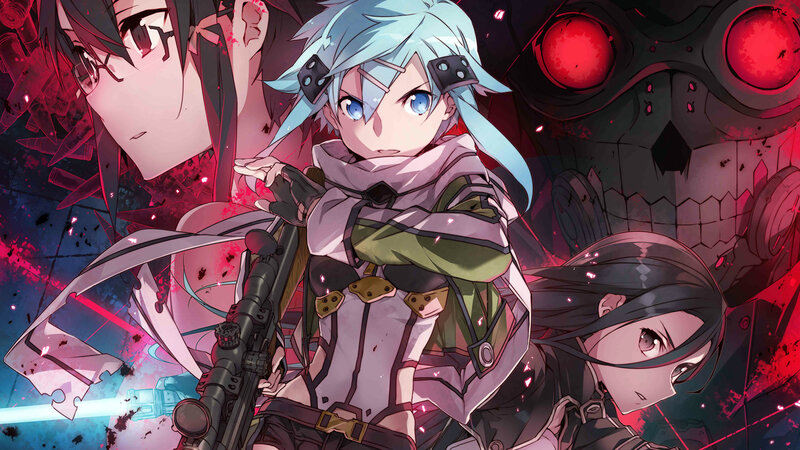 Anime Characters in Combat — Blue, Dramatic, Sniper Rifle