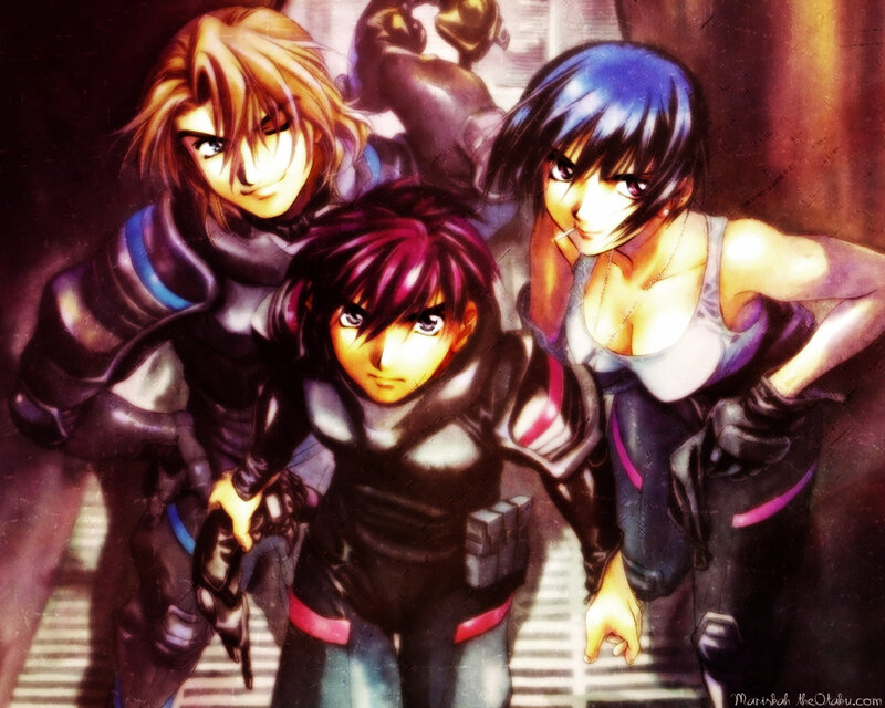 anime characters in combat gear
