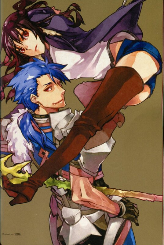 Anime characters in combat pose
