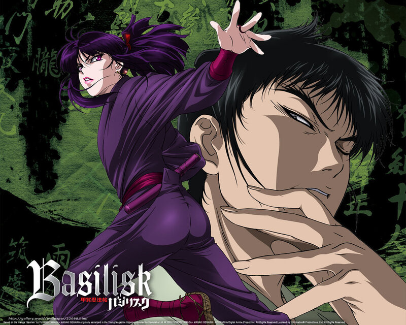 Anime Characters in Combat — Purple, Dramatic