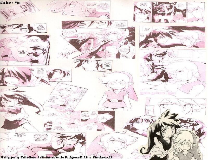 Anime Characters in Comic Panels — Pink
