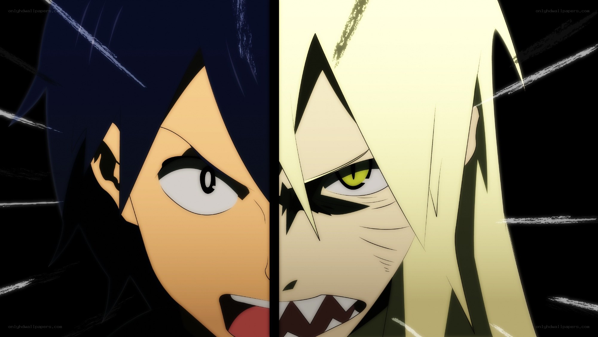 anime characters in confrontation