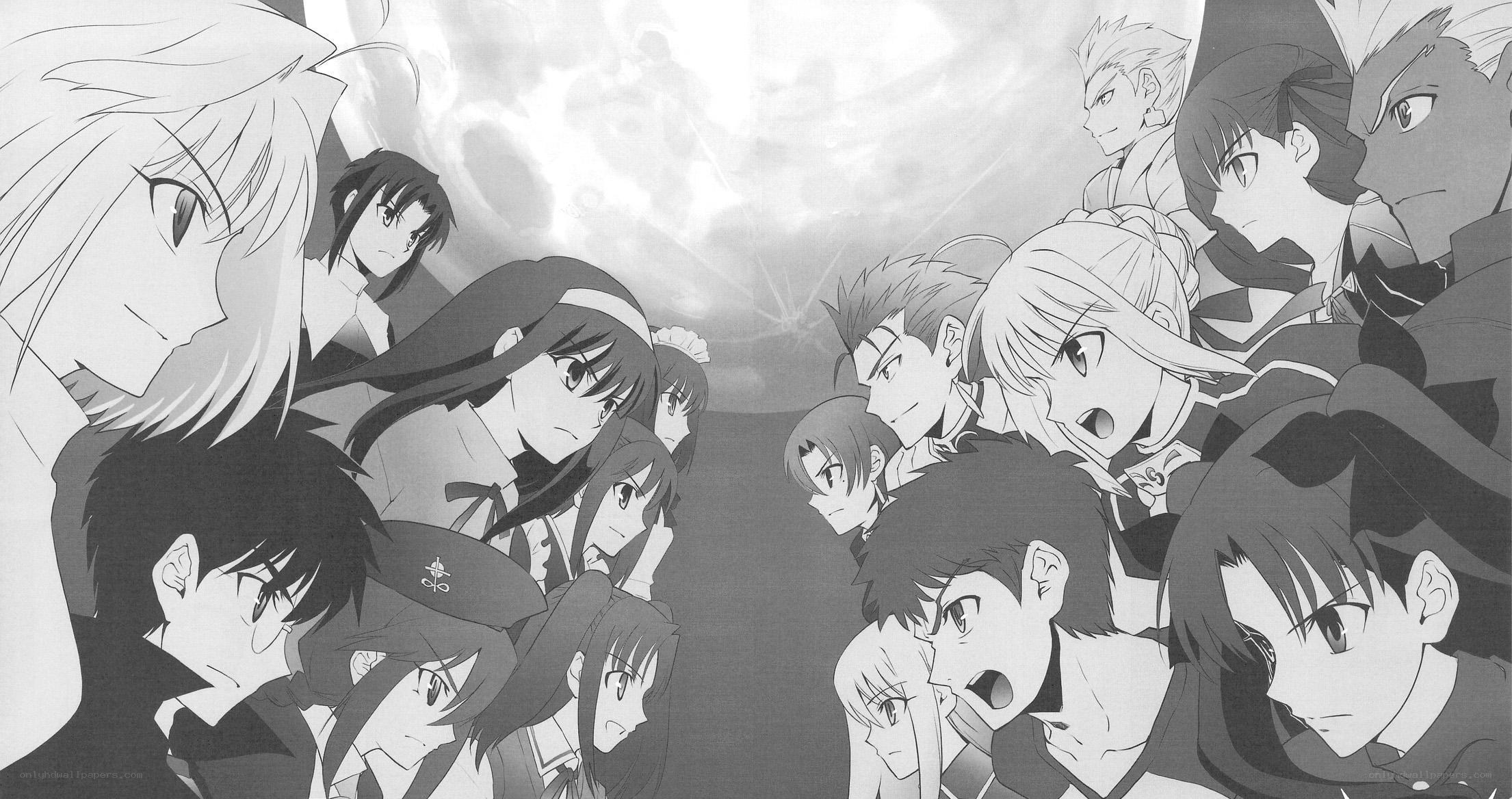 anime characters in confrontation