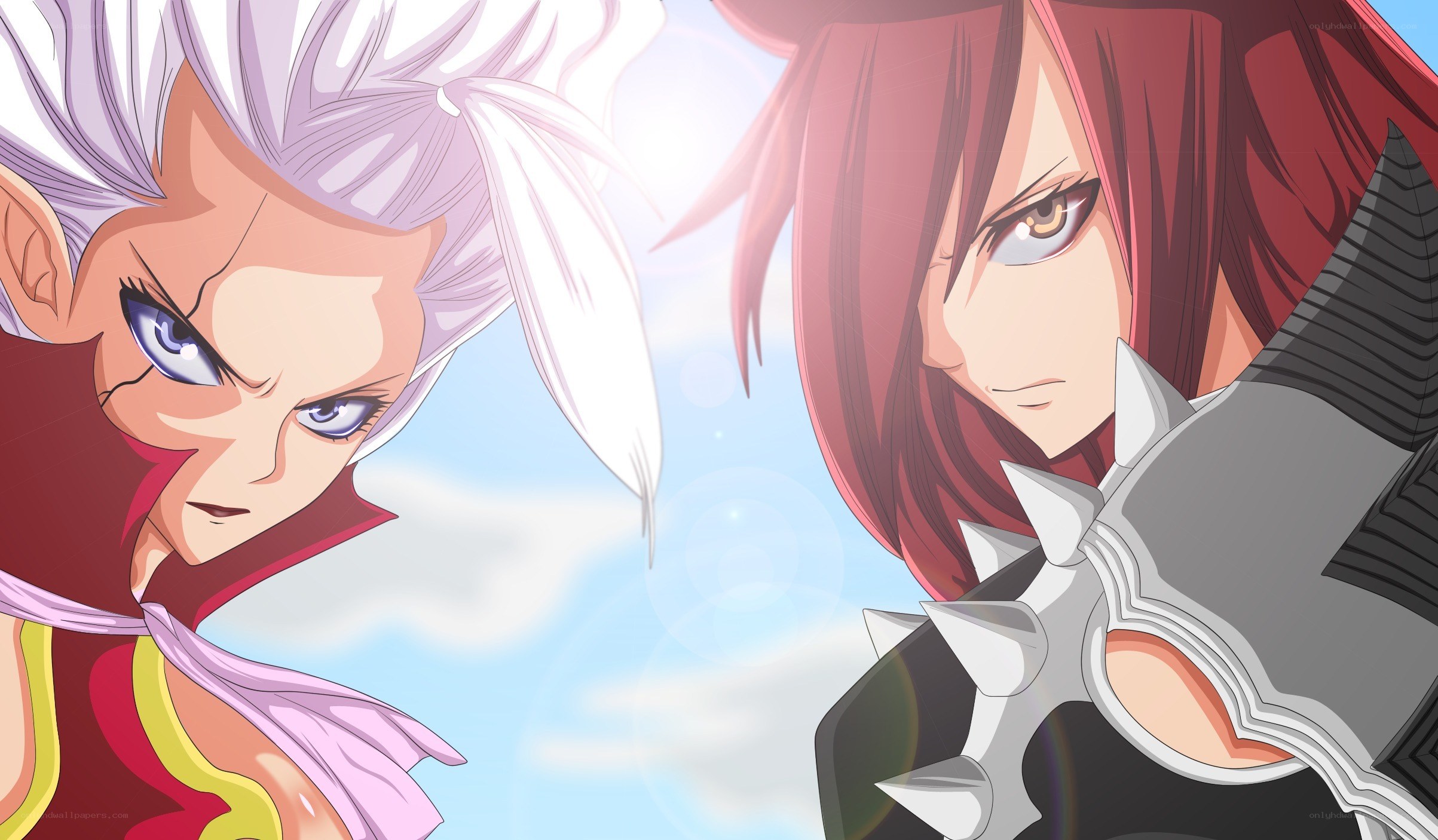 Anime characters in confrontation