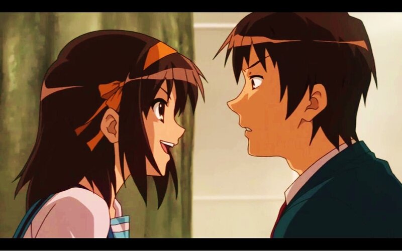 anime characters in conversation