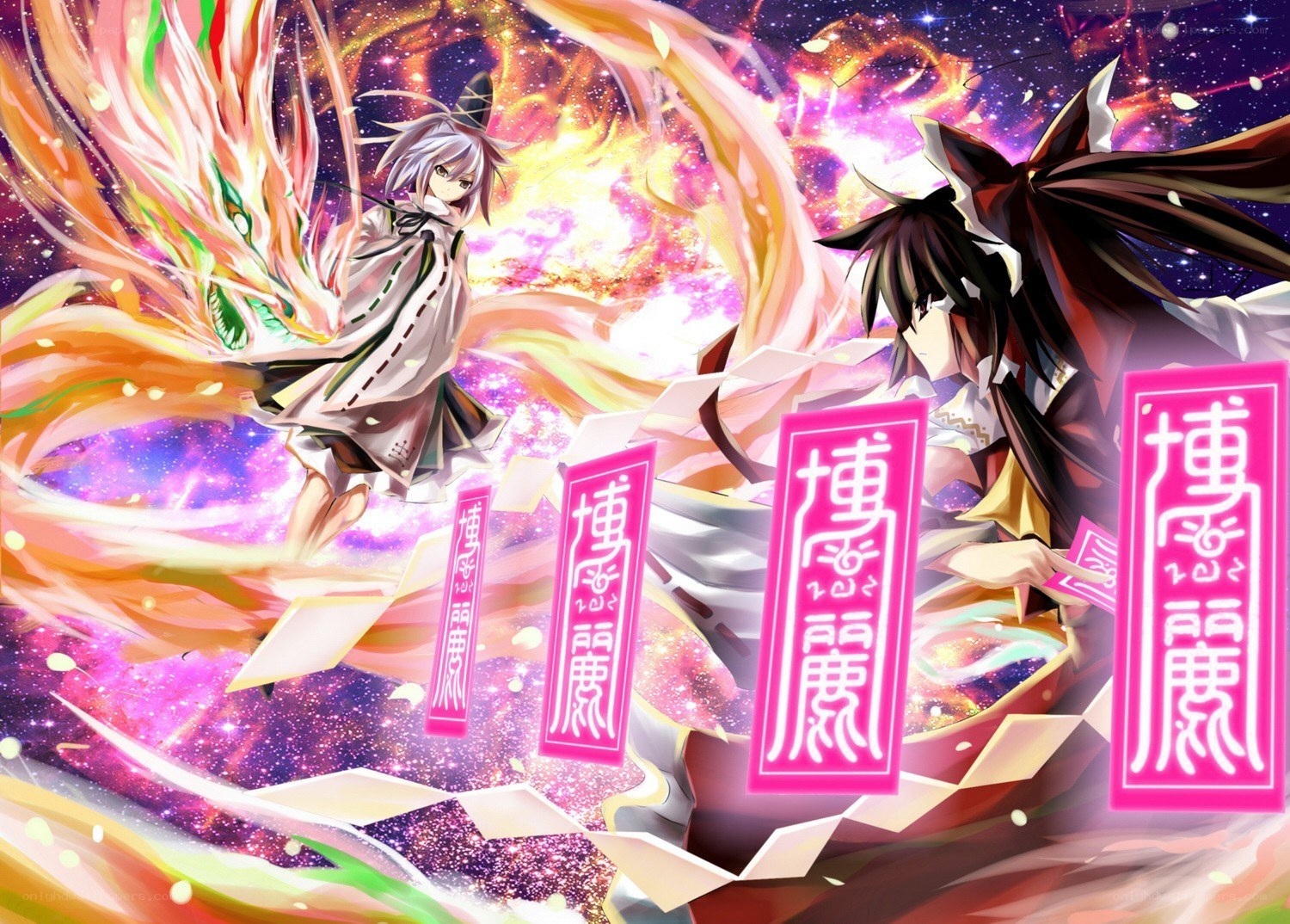 Anime characters in cosmic battle