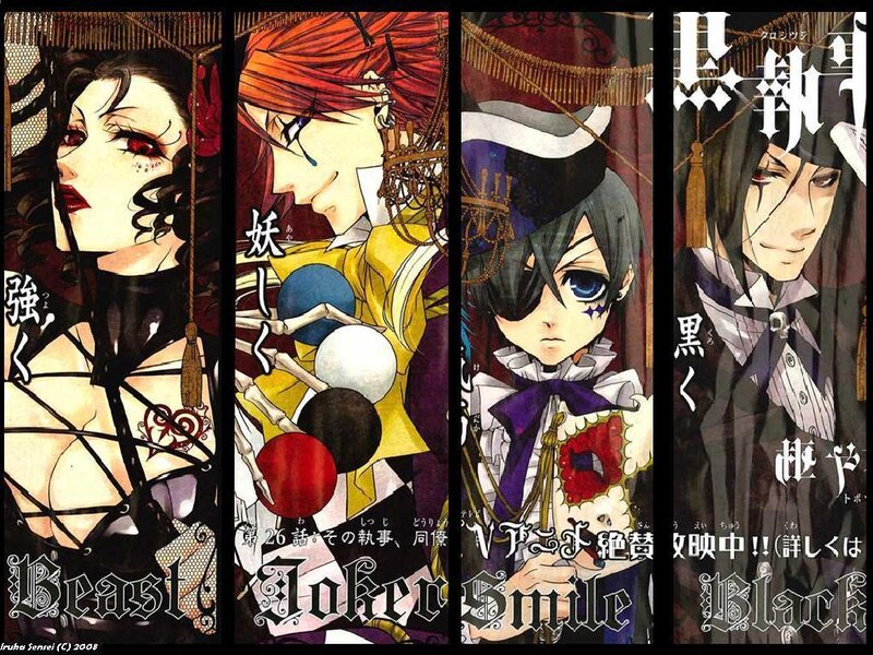 Anime Characters in Costumes — Black, Dramatic, Manga