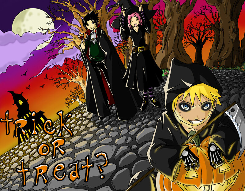 Anime Characters in Costumes — Black, Spooky