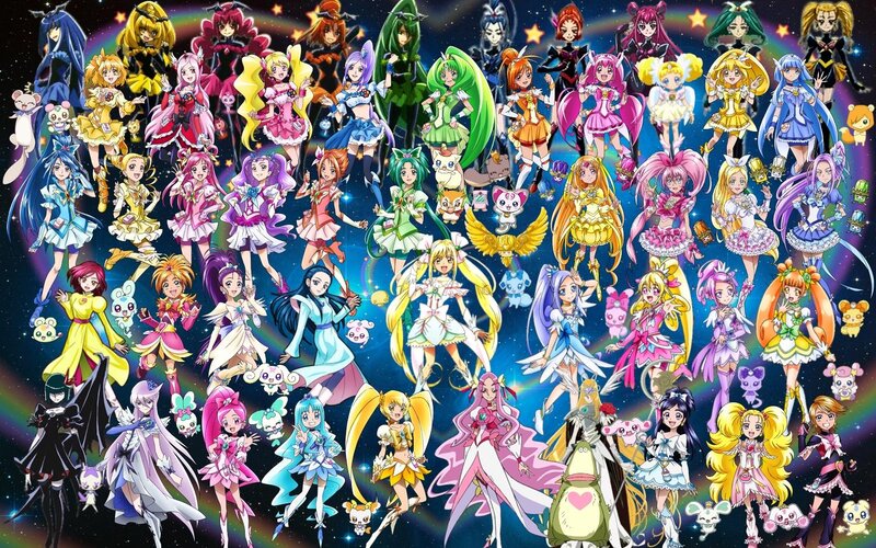 Anime Characters in Costumes — Blue, Colorful