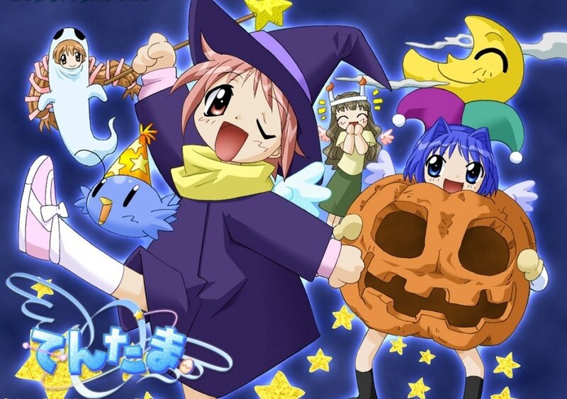 Anime Characters in Costumes — Blue, Playful, Night