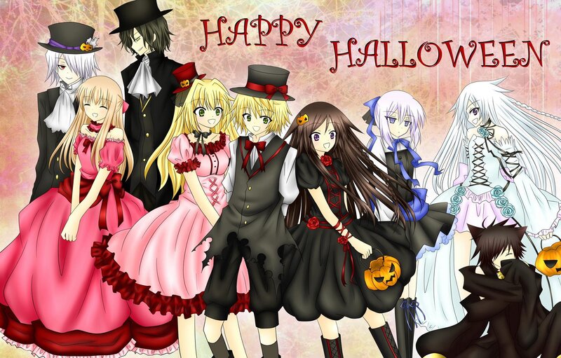 Anime Characters in Costumes — Pink, Festive