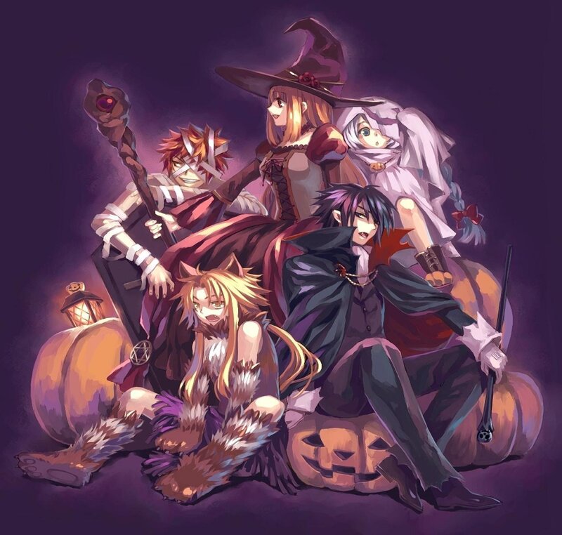 Anime Characters in Costumes — Purple