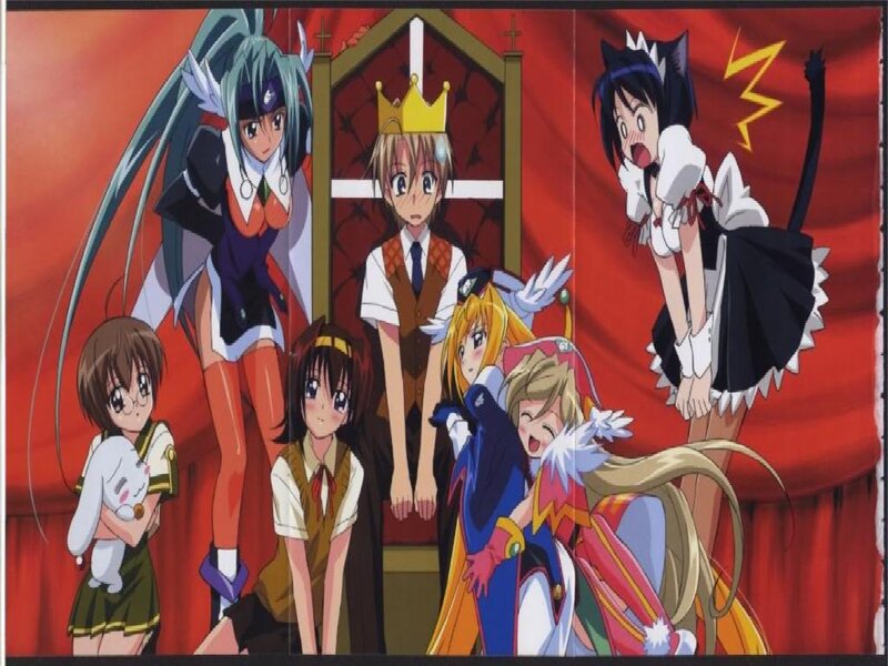 Anime Characters in Costumes — Red, Dramatic, Crowd