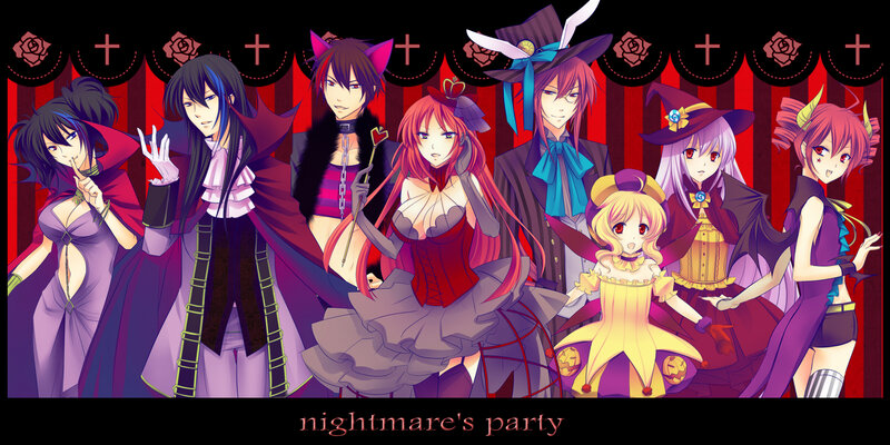 Anime Characters in Costumes — Red, Dramatic