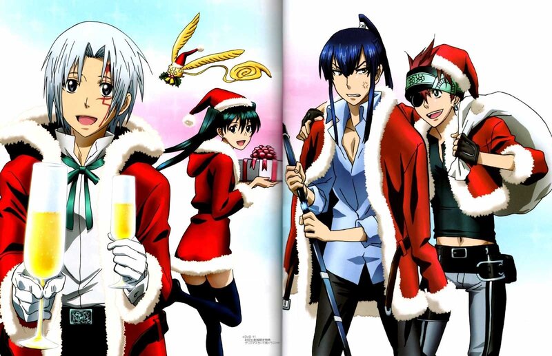 Anime Characters in Costumes — Red, Festive