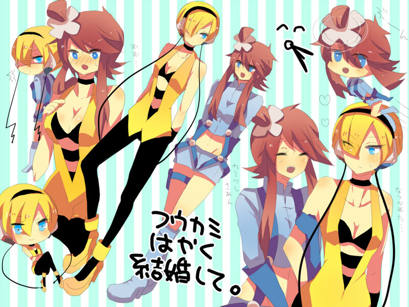 Anime Characters in Costumes — Yellow, Playful