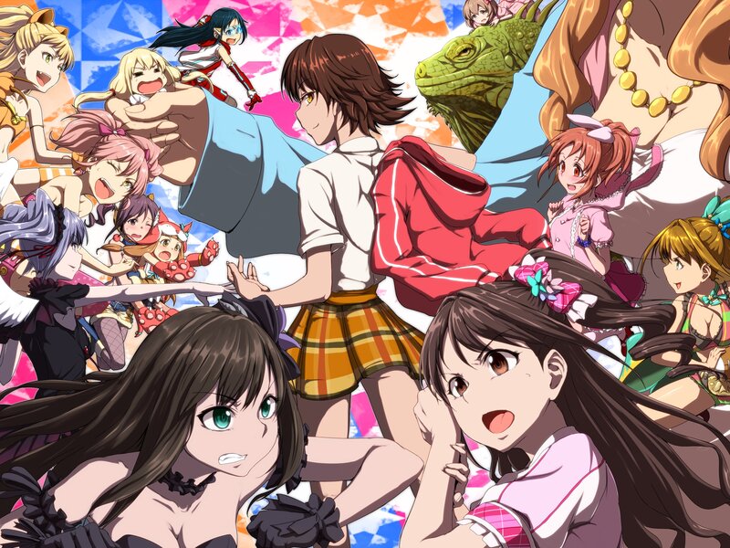 Anime Characters in Crowd — Pink