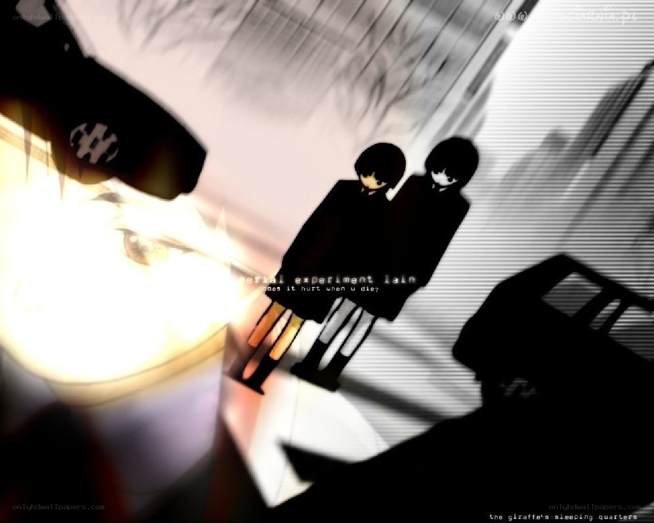 anime characters in dark room