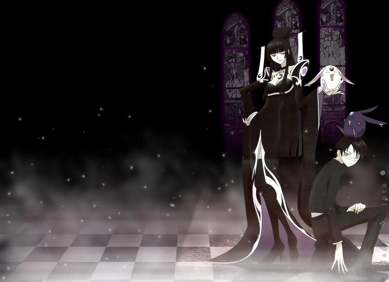Anime Characters in Dark Room — Black, Dramatic