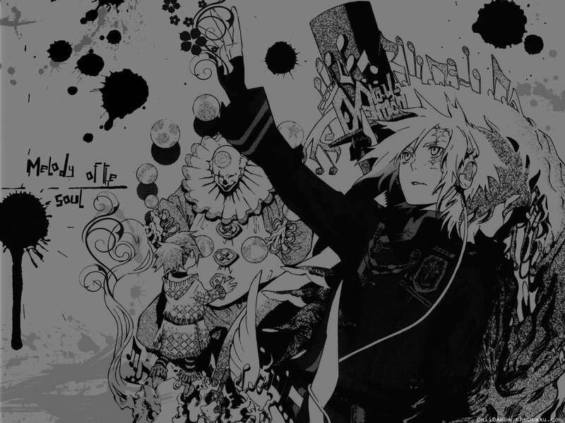 Anime Characters in Dark Scene — Black, Dramatic, Manga, Clown