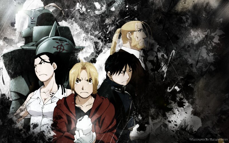 Anime Characters in Dark Scene — Black, Dramatic, Manga, Robot