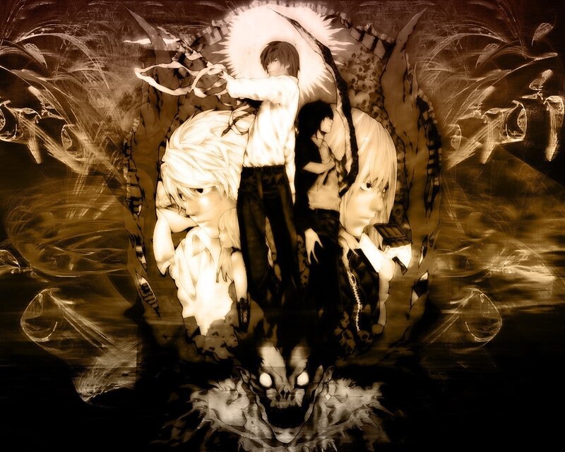 Anime Characters in Dark Scene — Brown