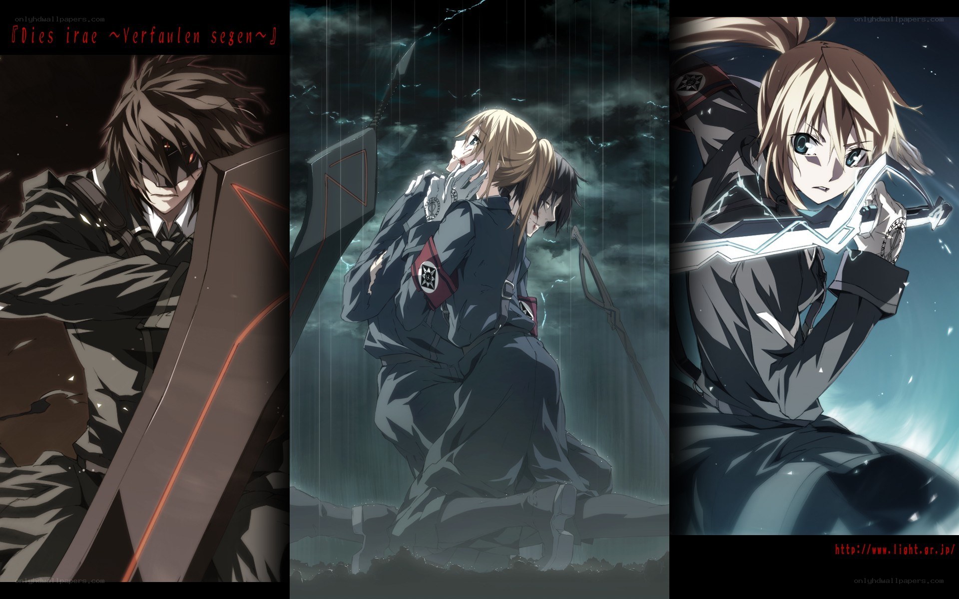 anime characters in dark scenes