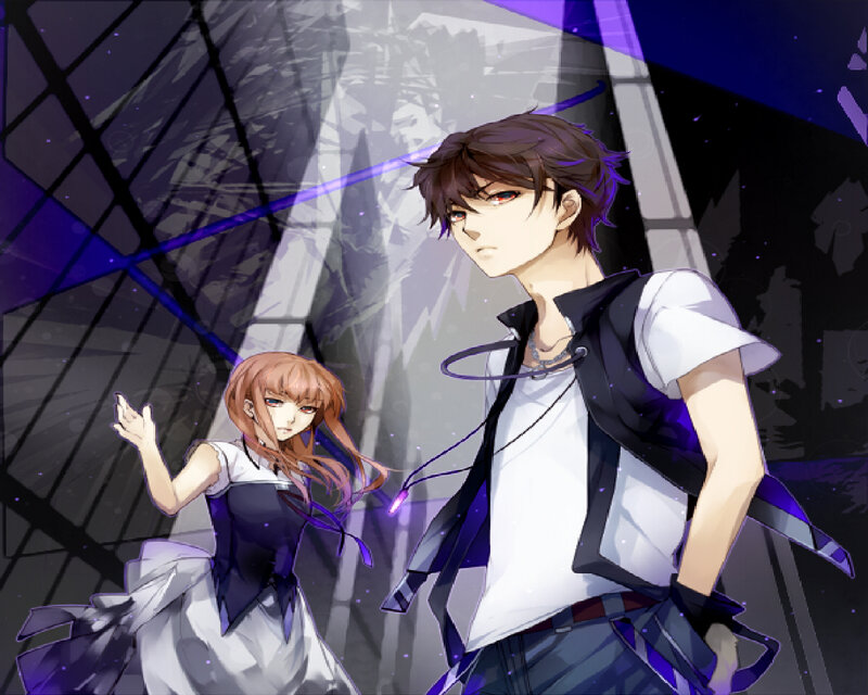 Anime Characters in Dark Setting — Purple