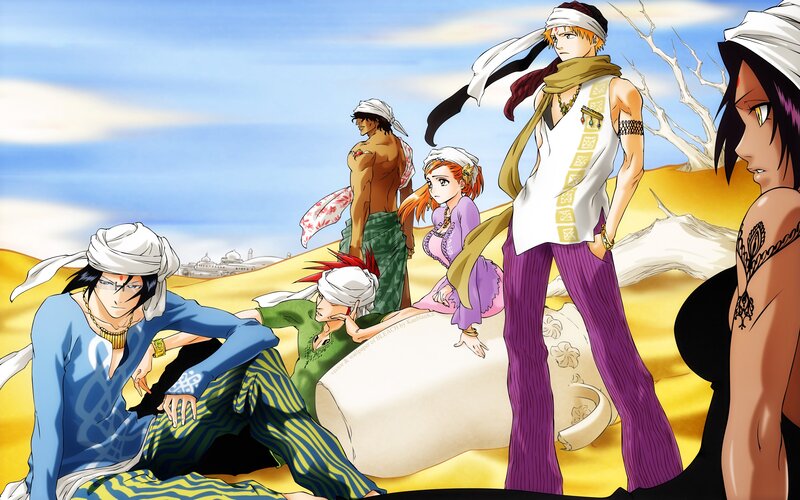 anime characters in desert