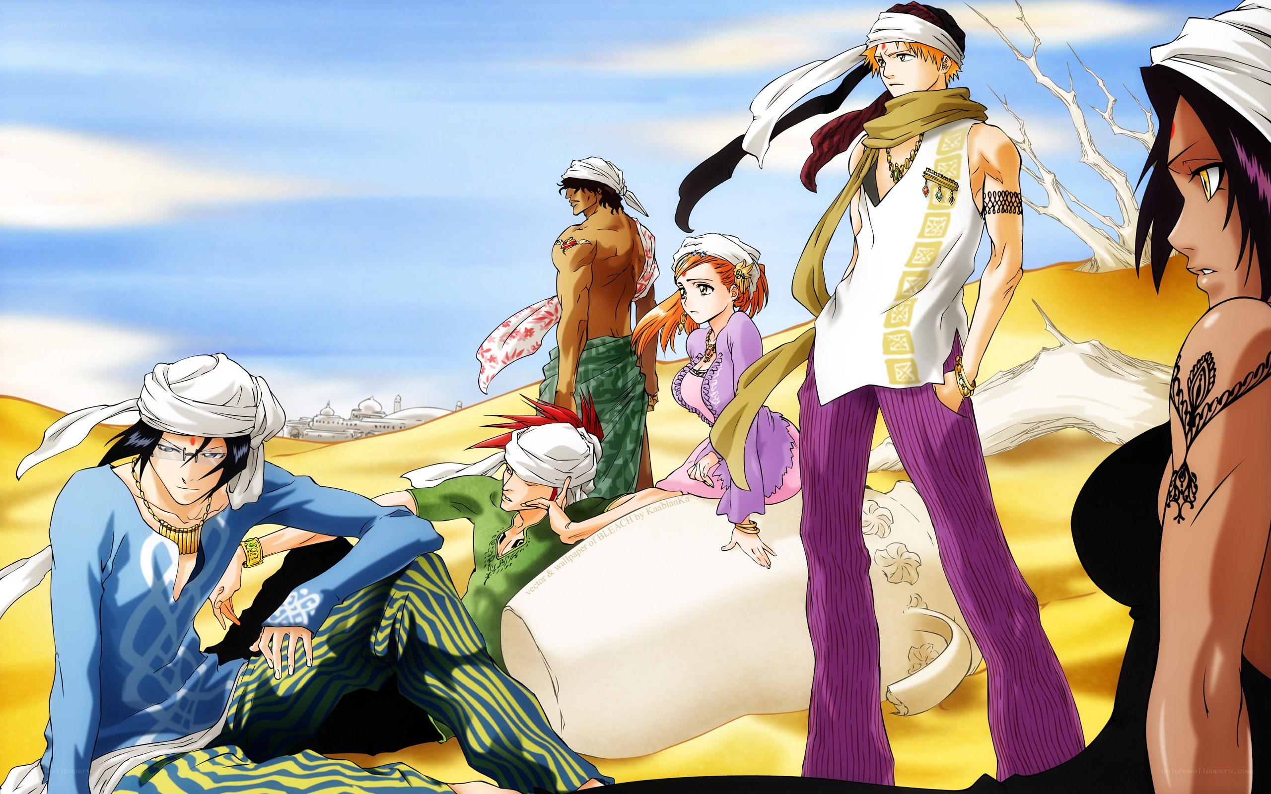 anime characters in desert