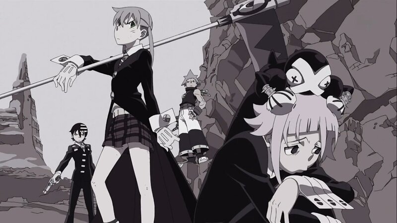Anime Characters in Desert — Black