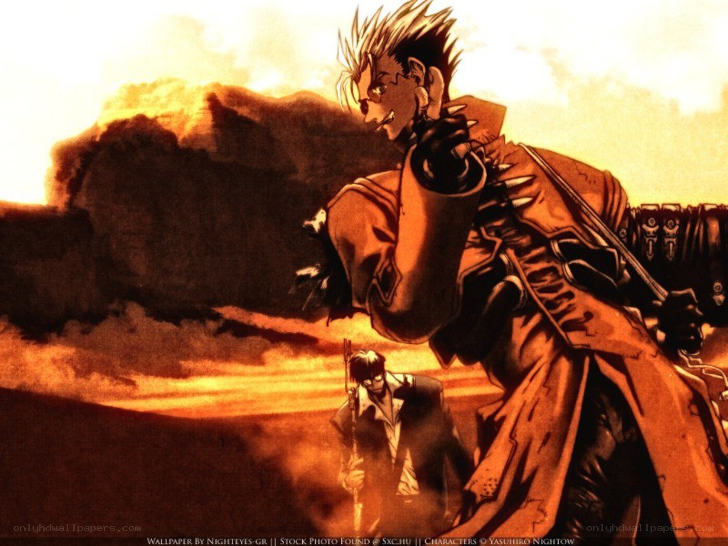 Anime characters in desert scene