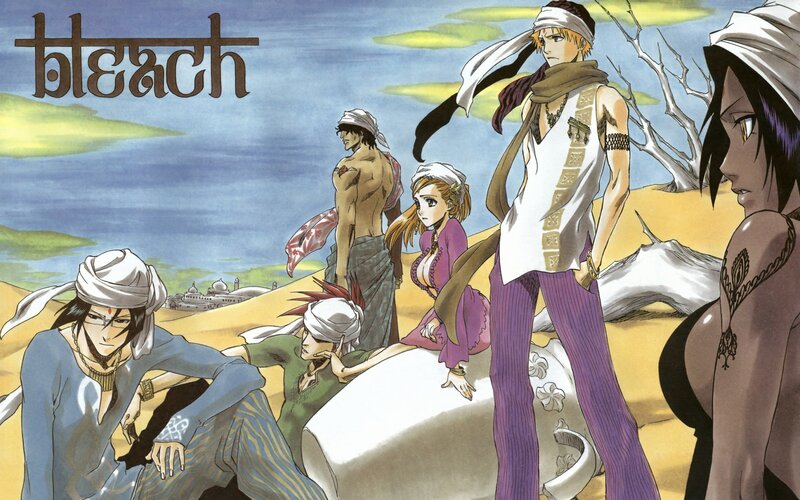 Anime Characters in Desert — Yellow, Dramatic, Afternoon