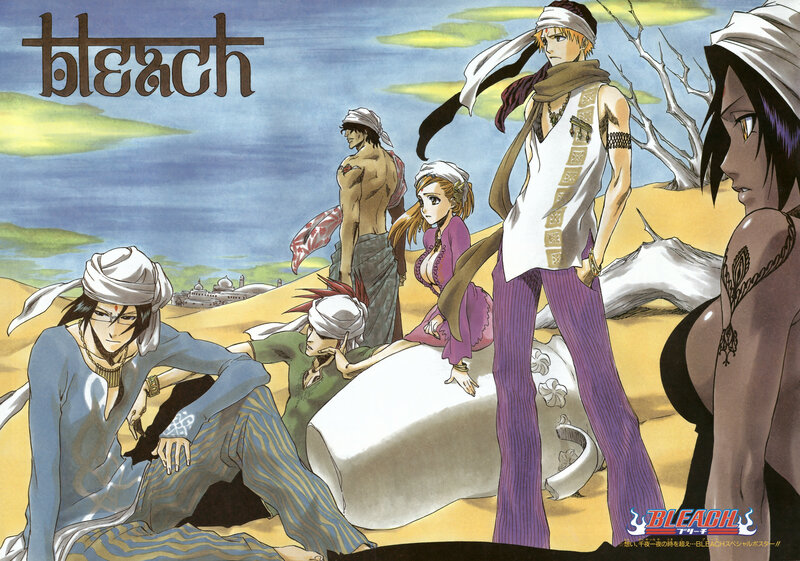 Anime Characters in Desert — Yellow