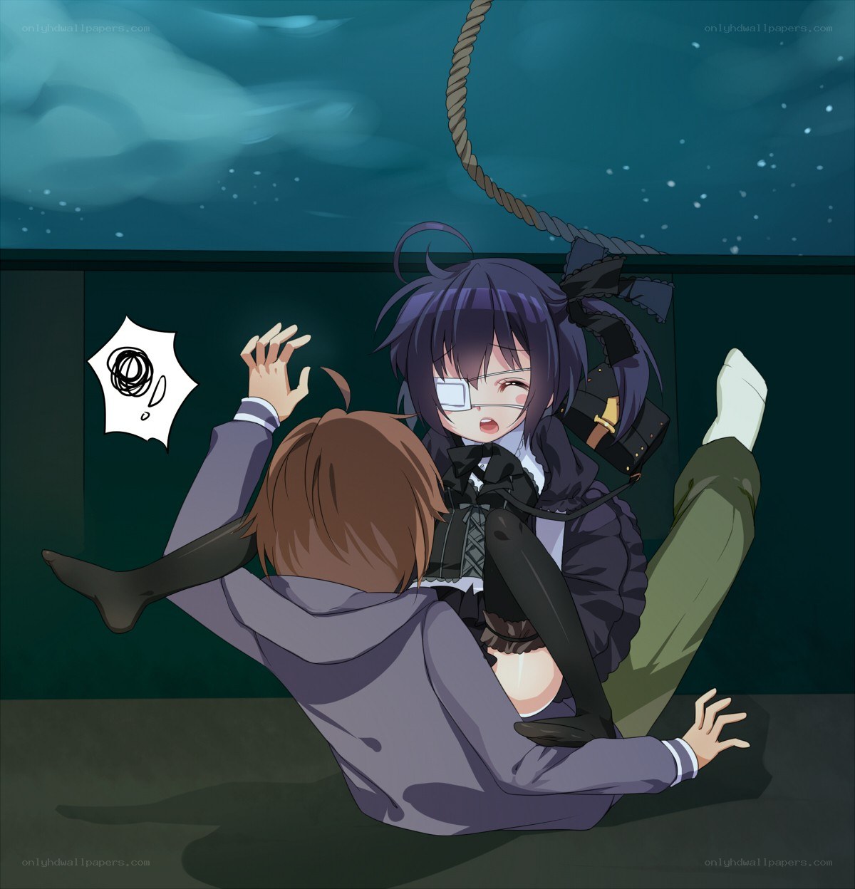 Anime characters in distress