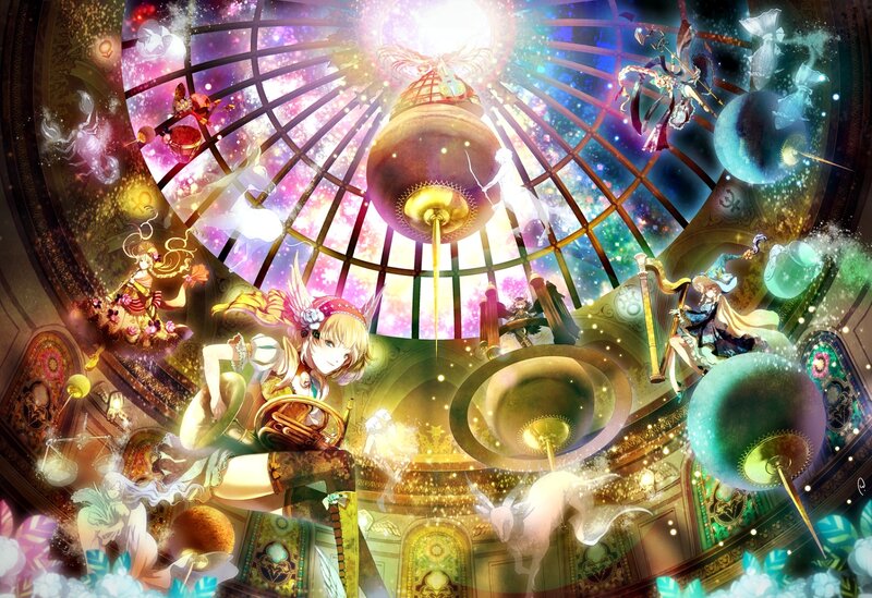 Anime Characters in Dome — Gold