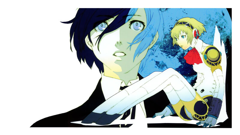 anime characters in dramatic pose